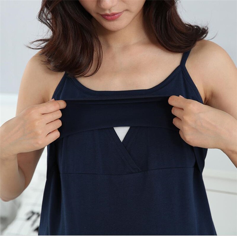 3 Pcs Sexy Moederschap Verpleging Pyjama Katoen Borstvoeding Nachtkleding Kleding voor Zwangere Vrouwen Lente Herfst Zwangerschap Nachtkleding
