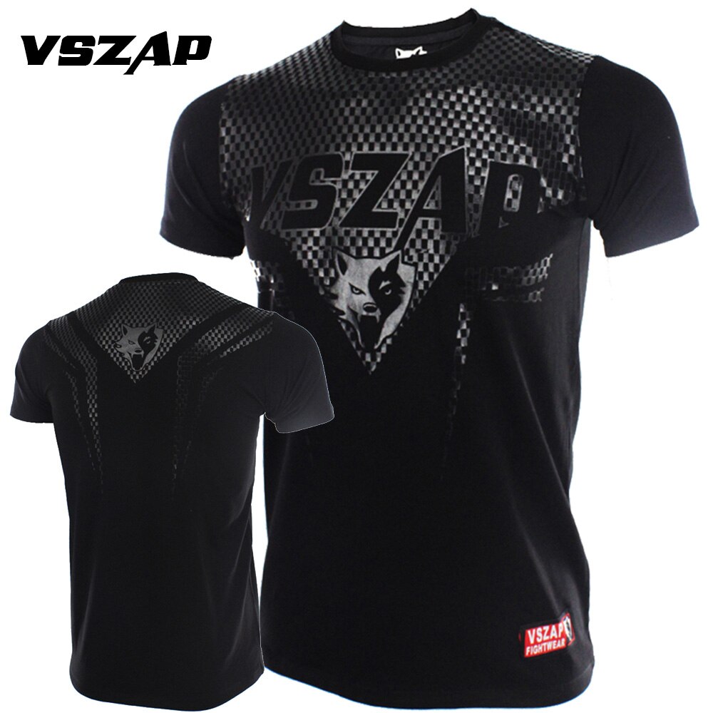 VSZAP Sharp Short sleeve T-shirt Fighting MMA fighting fitness clothes Wu Lin Feng exercise muscle Muay Thai boxing