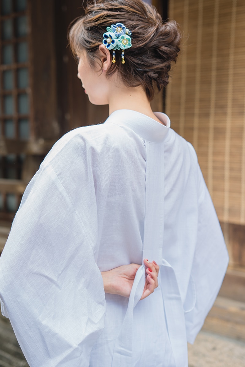 Kimono para mujer, ropa interior de algodón suave y cómoda, Color blanco, Yukata tradicional japonesa