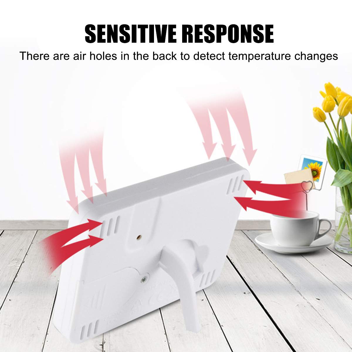 Modern Digital Clock Desktop Led Alarm Clock Temperature Humidity Electronic Table Clock