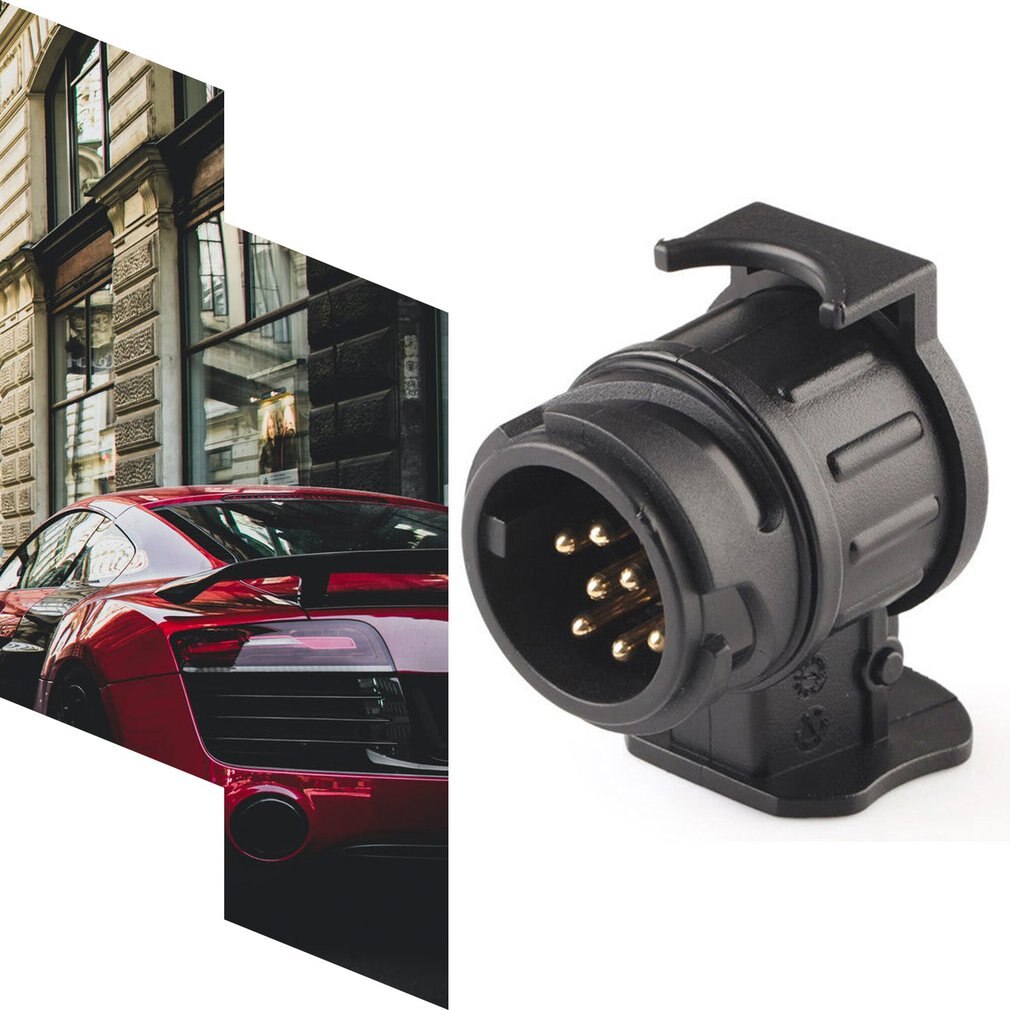 Car Trailer Truck 13 Pin To 7 Pin Plug Adapter Converter Tow Bar Socket Black Plug Adapter Converter Tow Bar Socket
