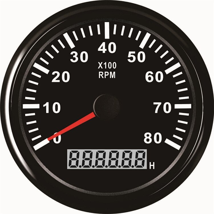 Universele Tacho Sensor 85 Mm Waterdichte Marine Ca Boot Toerenteller Gauge Met Urenteller 3000 Rpm 4000 Rpm 6000 Rpm 8000 Rpm: 8000BN