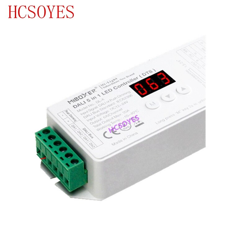 MIBOXER DL-X DALI 5 in 1 LED Controller DT8 single color/CCT/RGB/RGBW/RGB+CCT smart led dimmer for led lamps DC12V~24V