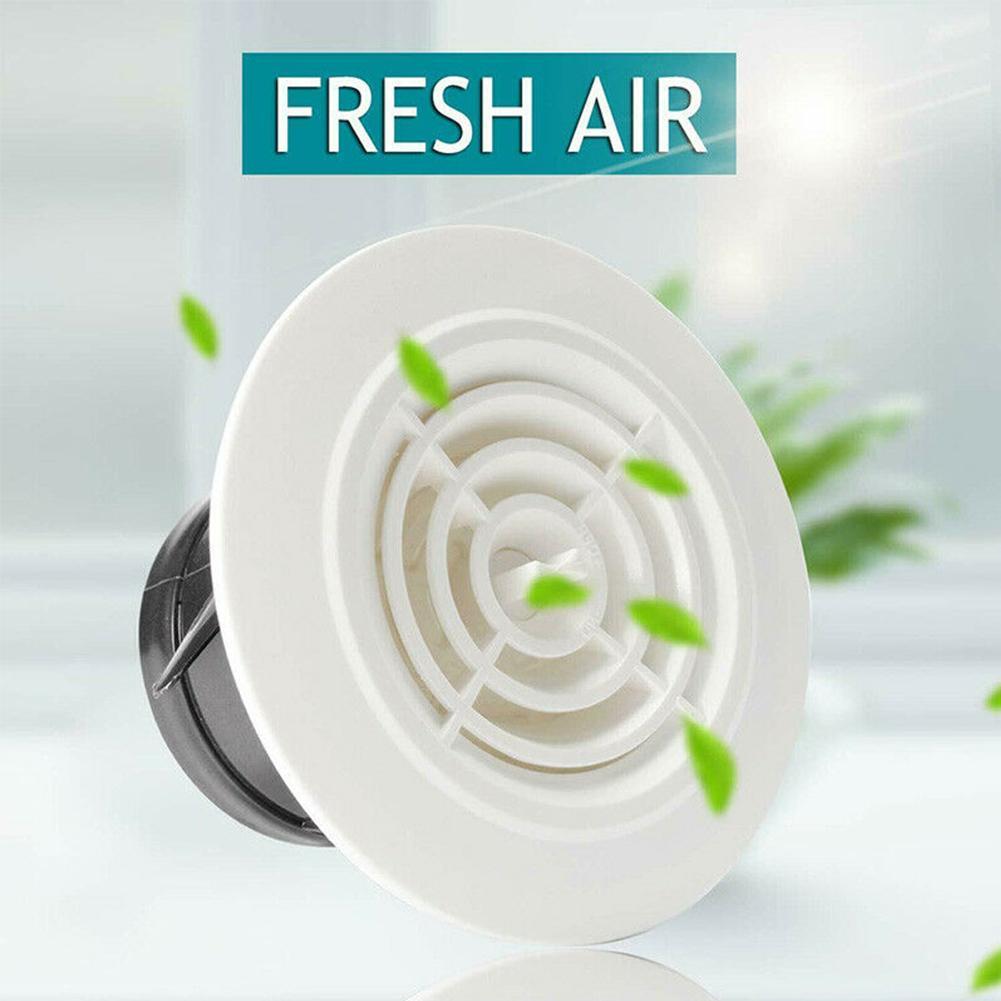 1pc 3/4/5/6 inch Louver Air Vent Grille Exhaust Fan Bathroom Outlet Round Cooling Ceiling Wall Indoor Air Mount Vents Y8B5