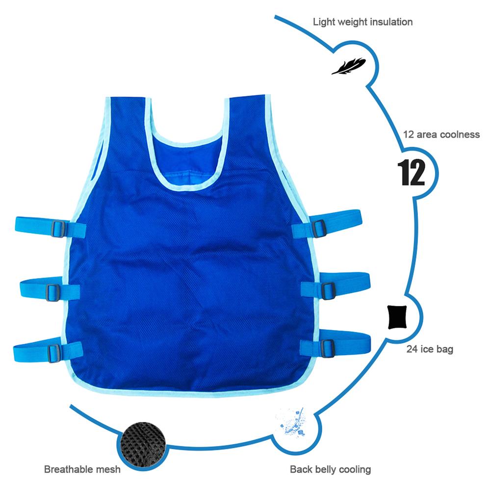 Outdoor Summer Body Cooling Vest Jacket Ice Bag Human-Conditioned Clothing Riding Fishing Cooling Vest Anti High Temperature