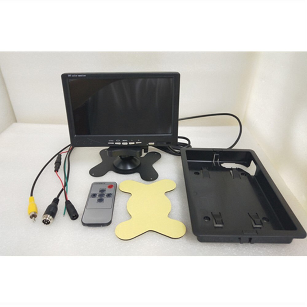 Car 7 inch 4 split display 4 channel video input monitor Family bus truck monitor display