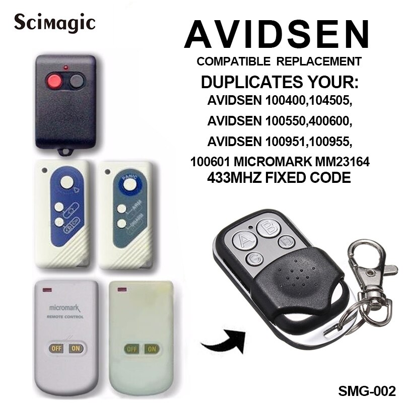 Garage Gate Remote Control Transmitter Command For BENINCA AVIDSEN DEA MARANTEC STAGNOLI ROGER ADYX RIB ELKA TELCOMA 433mhz