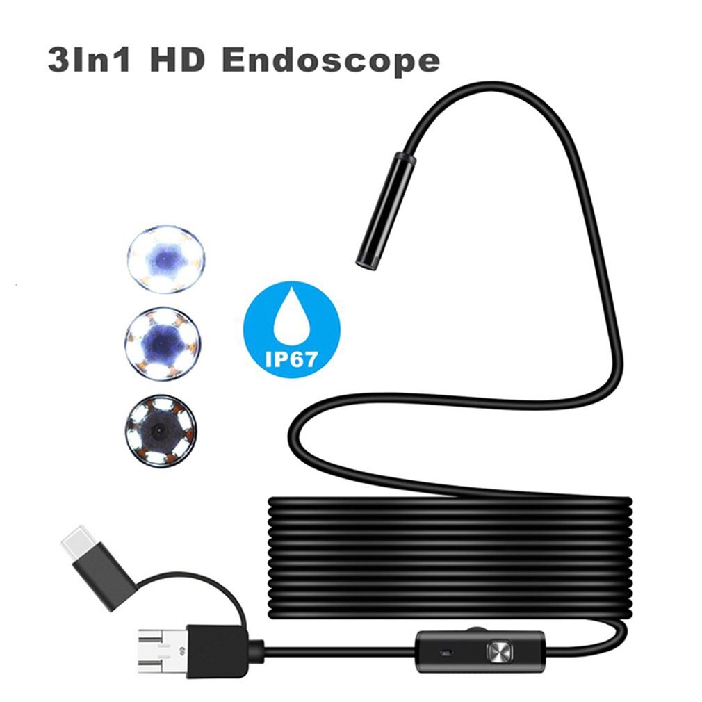 7.0Mm Type-C Android Usb Endoscoop Camera Harde Kabel Pc Android Telefoon Endoscoop Pijp Type C Endoscoop Inspectie mini Camera