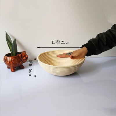 Natuurlijke Rotan Gisting Rieten Mand Land Baguette Stokbrood Massa Proofing Manden Deeg Banneton Manden Met Liners: ROUND-5XL
