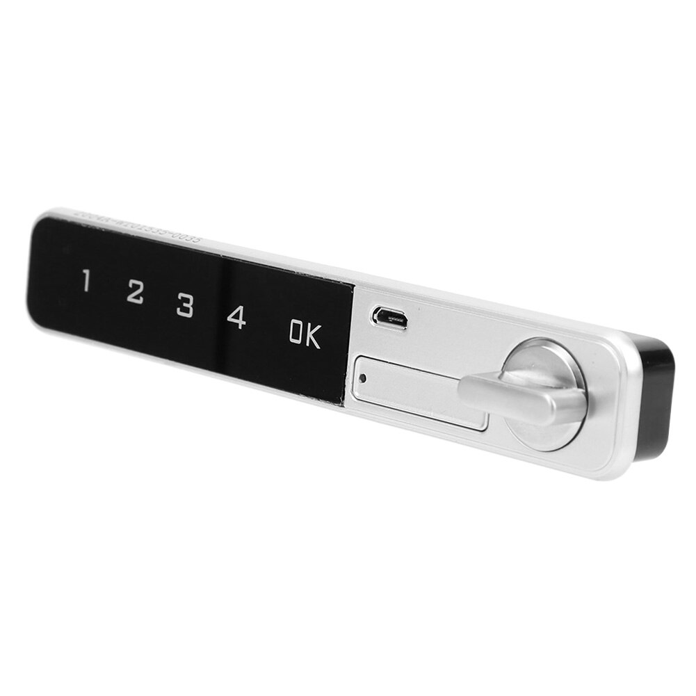 Password Lock Smart Password Security Password Lock Zinc Alloy Touch Keypad Flat Bolt for File Cabinet Wardrobe