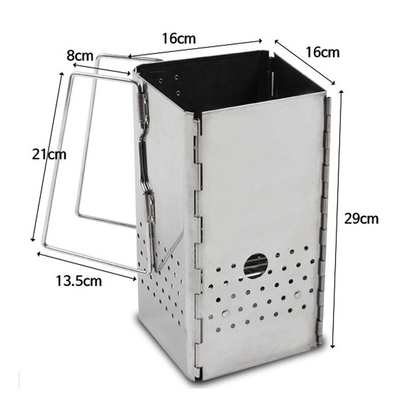 Opvouwbare BBQ Grills Dikke Rvs Barbecue Kachel Outdoor Tuin Houtskool Barbeque Party Koken Picknick Verwarming Kachel