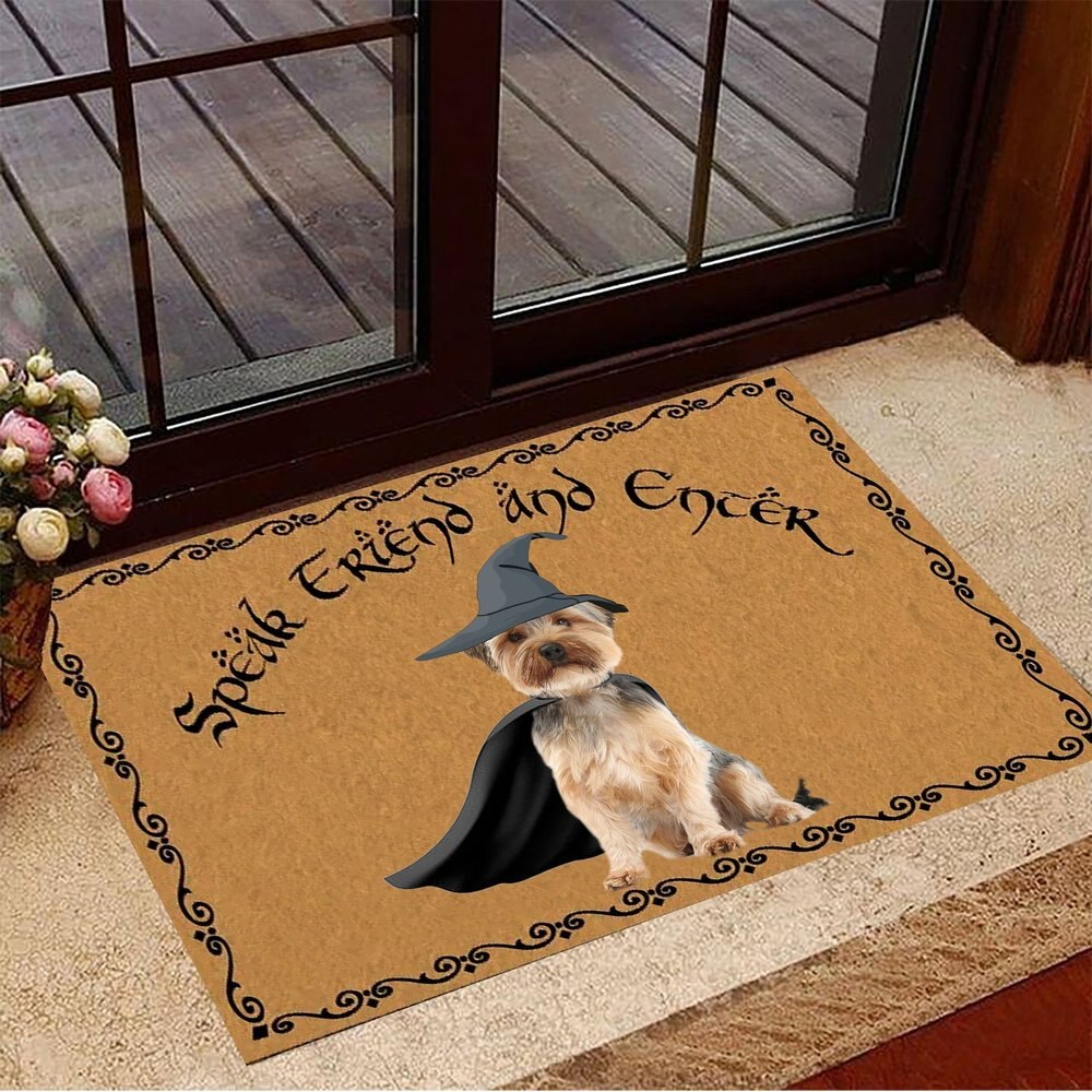 CLOOCL Golden retriever Speak Friend And Enter Doormat 3D Print Nonslip Absorbent Carpet for Bathroom Rug for Home
