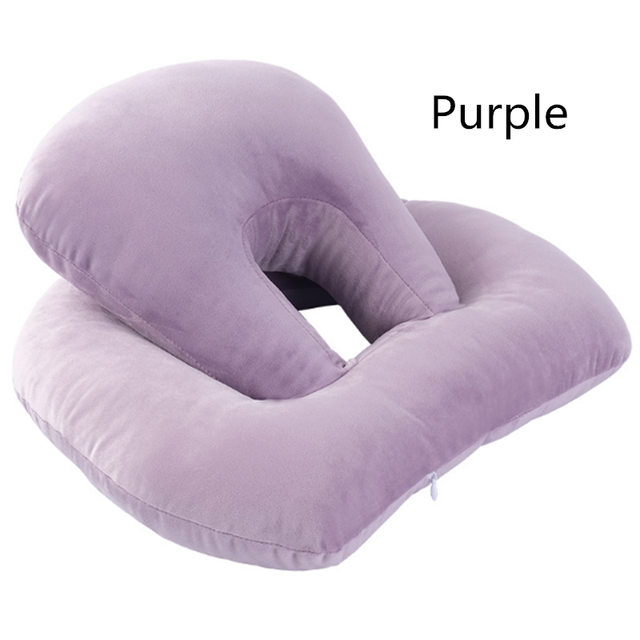 Oreiller de bureau multifonction pour dormir, voyage, Portable, innovant, corps, dos, pliable, protection du cou: violet