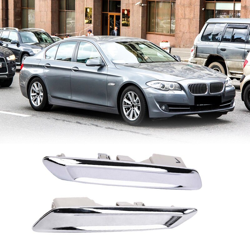 Car Front Left & Right Chrome Fender Trim Molding For-BMW F10 F11 528I 535I 51137336645 51137336646