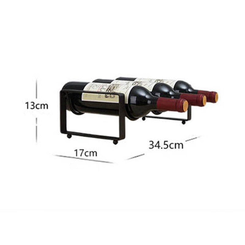 Estante de vino de hierro forjado de acero inoxidable Superimposable de estilo europeo, estante para botellas de vino para el hogar, decoración del gabinete del vino: B