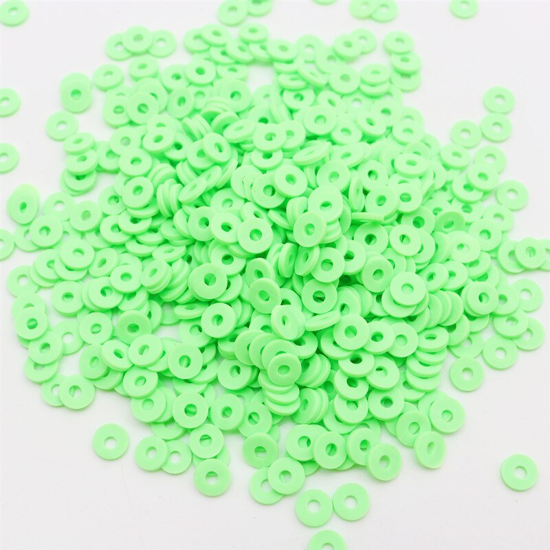 Flat Round Polymer Clay Beads Chip Disk Loose Spacer Handmade Boho Slice Beads For DIY Jewelry Making Bracelets