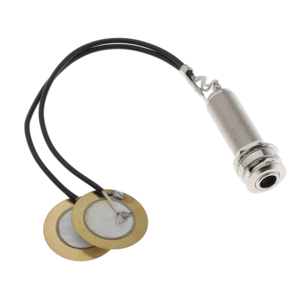 Micrófono piezoeléctrico de 6,35mm Transductor de pastilla para guitarra acústica