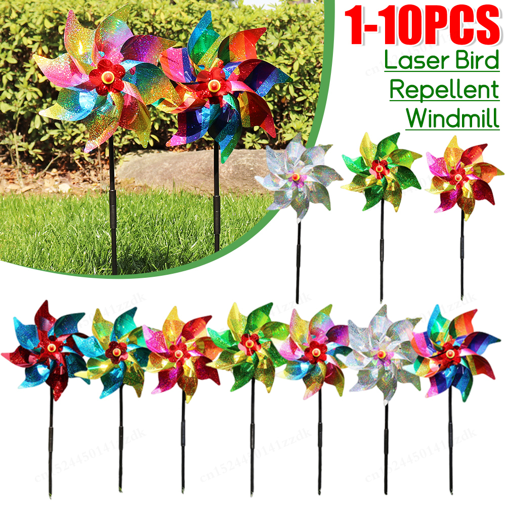 Moulinet Répulsif à Oiseaux pour Enfant, Moulinet Moulinet, Épouvantail Kly, Moulinet à Vent, Spinner pour Jardin, Pelouse, Cour, Décor, artificiel oigner les Oiseaux