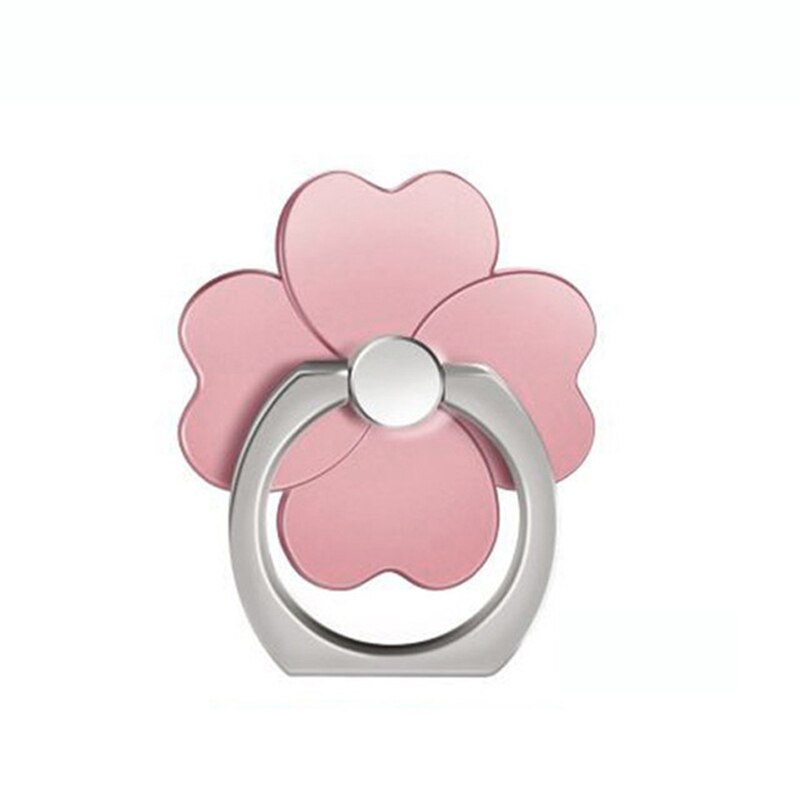 Finger Ring Phone Holder Stand for Mobile Phone Tablet pc Universal Flower/Cat Shape Multifunctional Ring Holder: Flower-rose gold