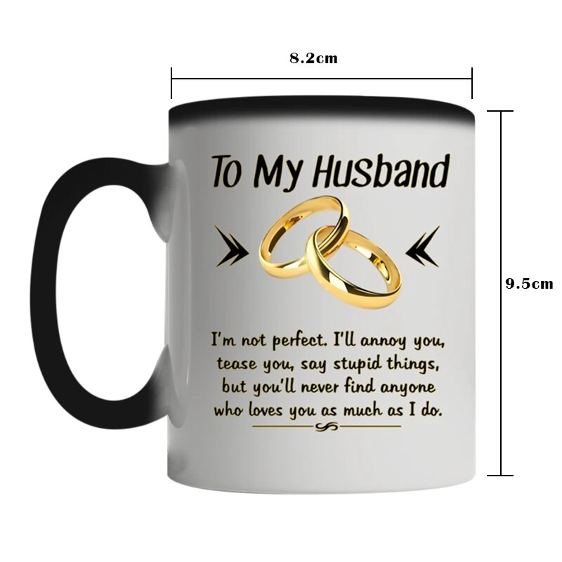 Om Mijn Man Ik Ben Niet Perfect Mok Magische Kleurverandering Mok Cup Voor Man Onthult Creatieve Mok Keramische Cup