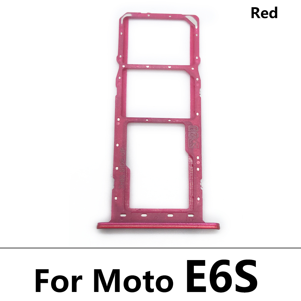 5 Stks/partij Sim Kaart Lade Voor Moto E6 Spelen E6S Een Actie Een Fusion Sim Card Slot Sd-kaart Lade houder Adapter Vervangende Onderdelen