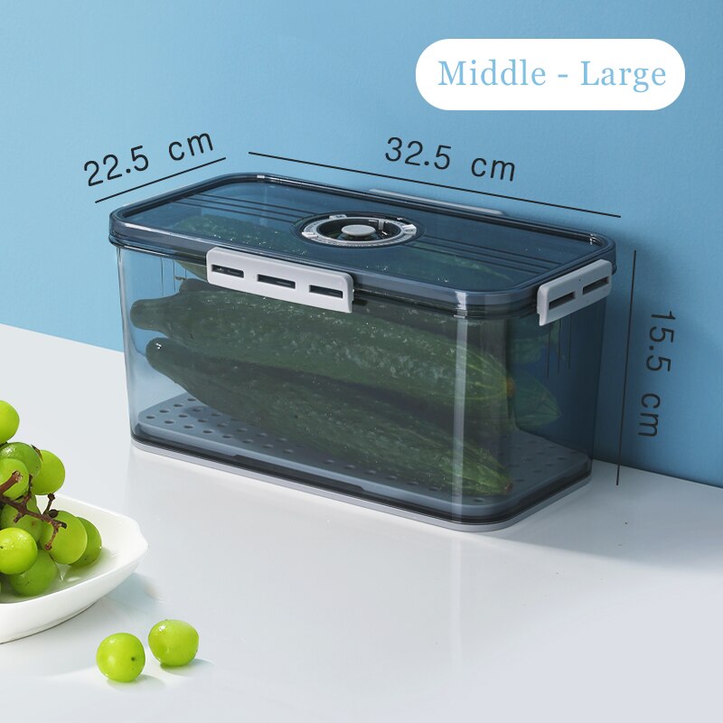 Food Storage Containers Refrigerator Stackable Kitchen Storage Box Airtight Keep Fresh Bins Transparent Fridge Pantry Organizer: Square 6