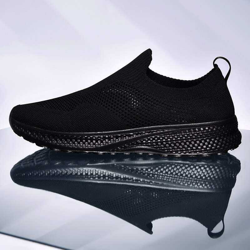 Hommes Tennis chaussures sans lacet Jogging Sport chaussure homme baskets respirant antidérapant Fitness entraînement chaussures
