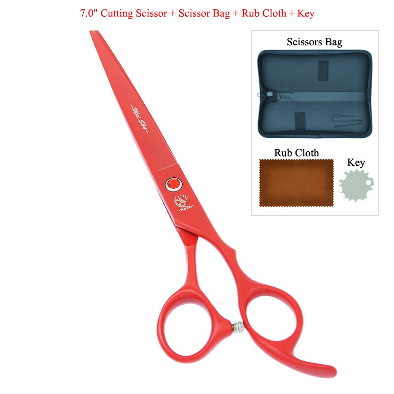 7.0 &quot;Hund Scheren Japan Stahl Hundesalon Schere Tiere Gerade Gebogen Schneiden Tijeras Ausdünnung Schere B0029A: B0029A-02-70