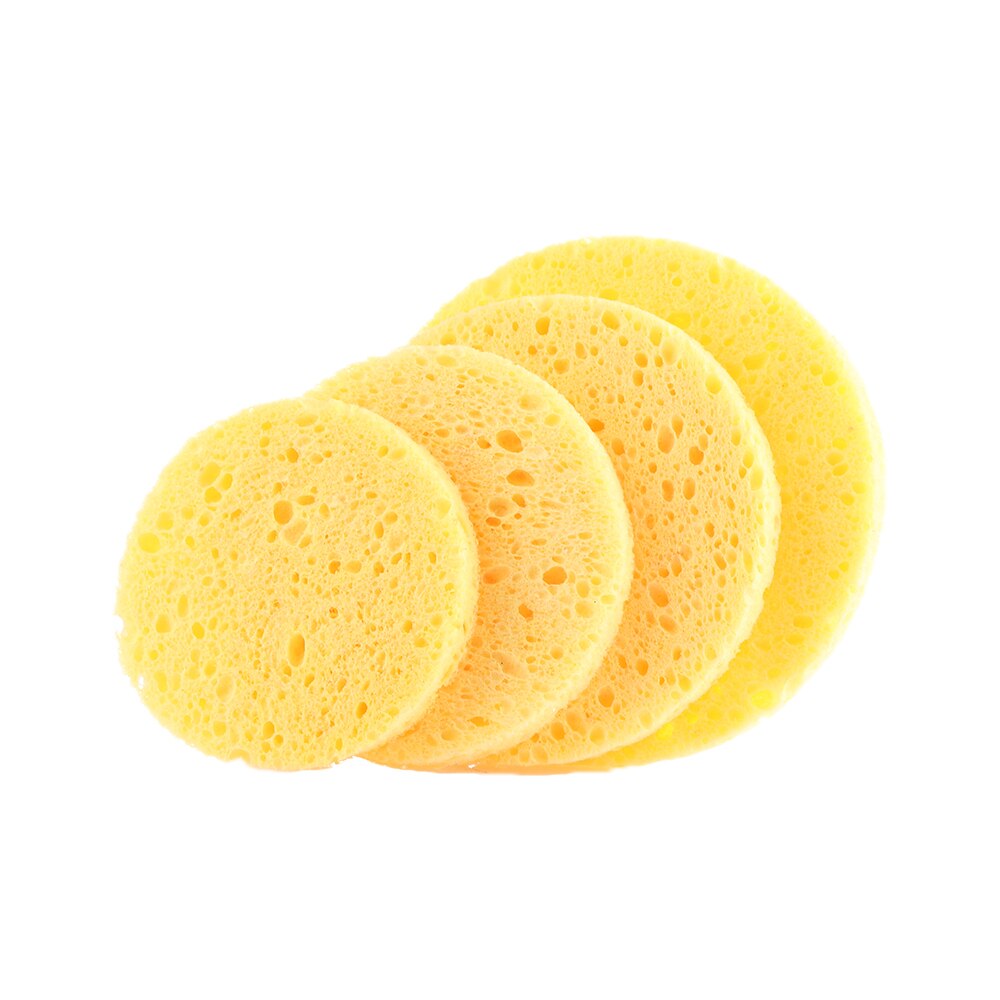 5 pièces 6/7/8/9/10cm visage rond démaquillant outils naturel pâte de bois éponge Cellulose compresse cosmétique bouffée Facial lavage Spong