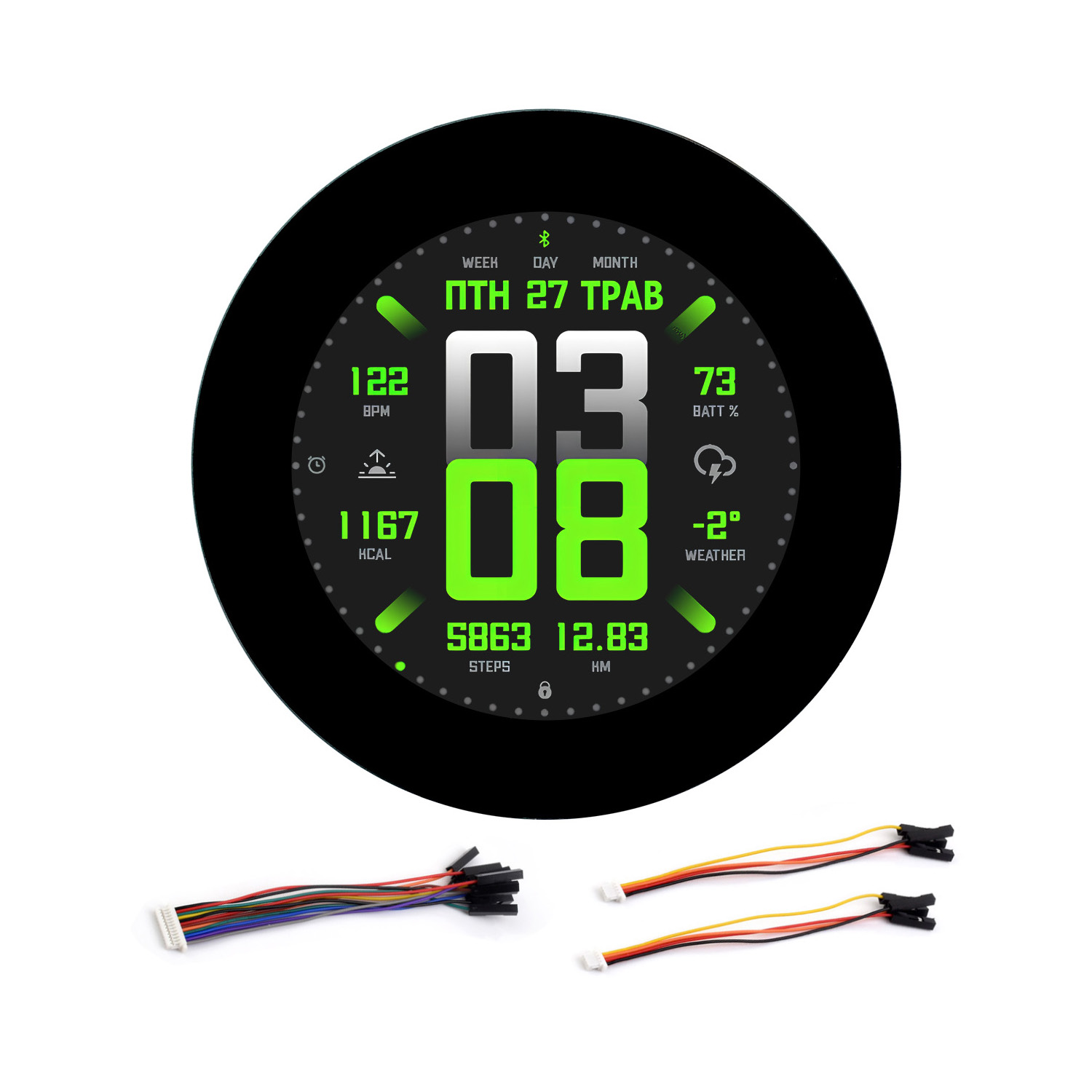 Waveshare ESP32-S3 2.8inch Round Display Development Board, 480×480, 32-bit LX7 Dual-core Processor, Options For Touch Function