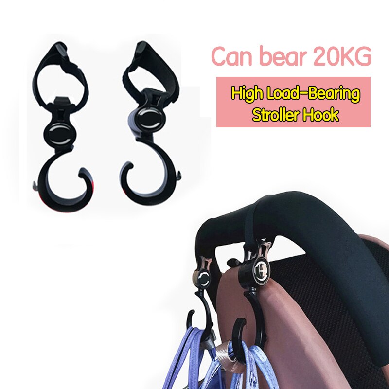 Porte-Gobelet Poussette Universel 360° Rotatif - Support Biberon/Tasse Avec Crochets, ABS Robuste