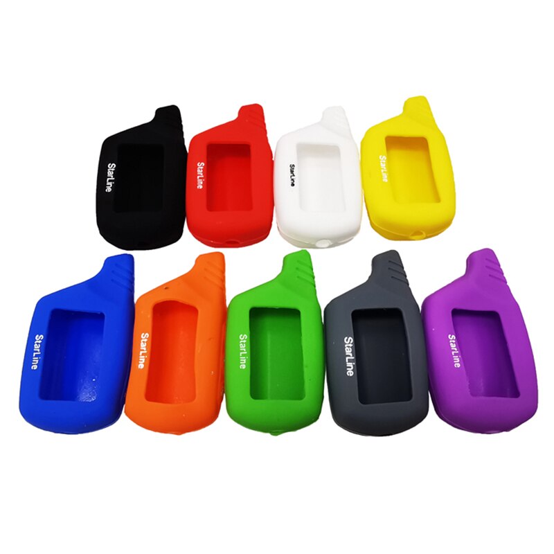 4 Pcs Russian Key Silicone B9 B6 LCD Body Cover Case 2 Way Car Alarm For Starline B9 B91 B6 B61 A91 A61 V7 Remote Key Chain