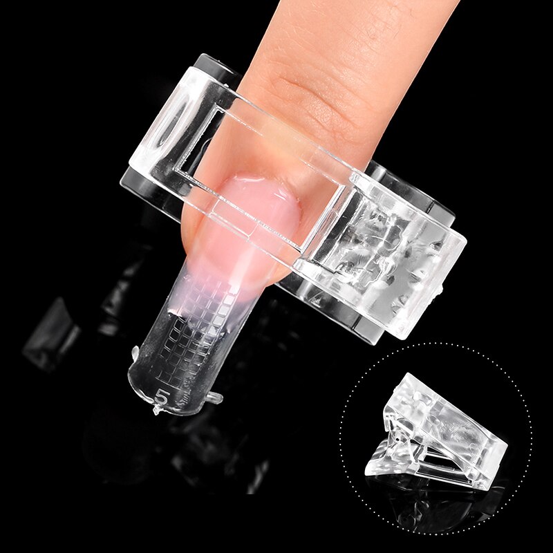 5 Pcs Acrylic Nail Clip Fingernail Extension UV Clamps Manicure Art Builder Tools set Quick Building Nail Tips Clips: J96625 1PC