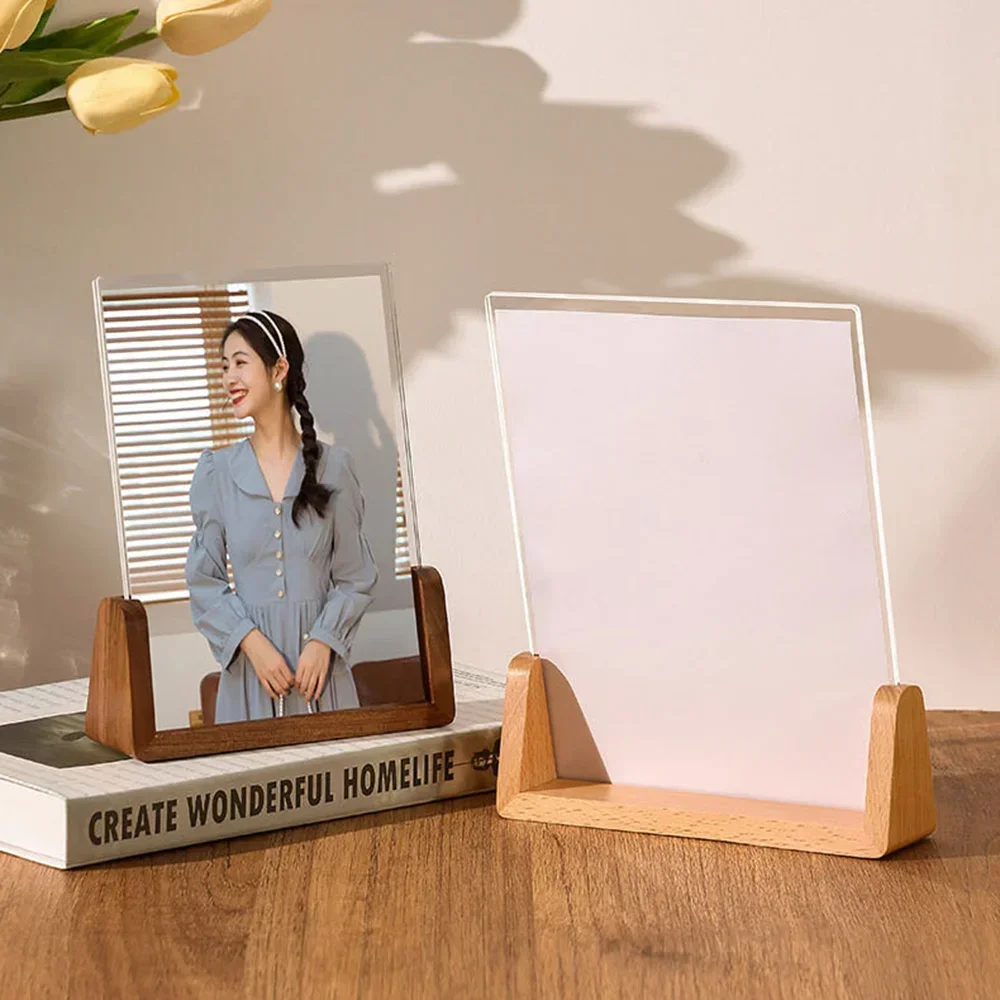 Frame Family Portrait Photography Wedding Studio Stand Ornaments Table Card Stand Acrylic Display Stand Free Photo Printing
