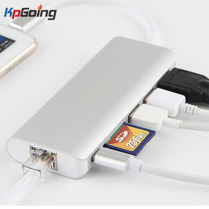 USB Typ C Zu HDMI Hub Adapter für MacBook Samsung Galaxis S10/S9 Dex USB-C Zu SD Kartenleser RJ45 PD Energie HDMI Konverter