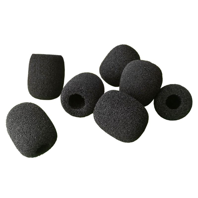 10pcs Headset Replacement Cover Gooseneck Sponge Foam Microphone Windscreen