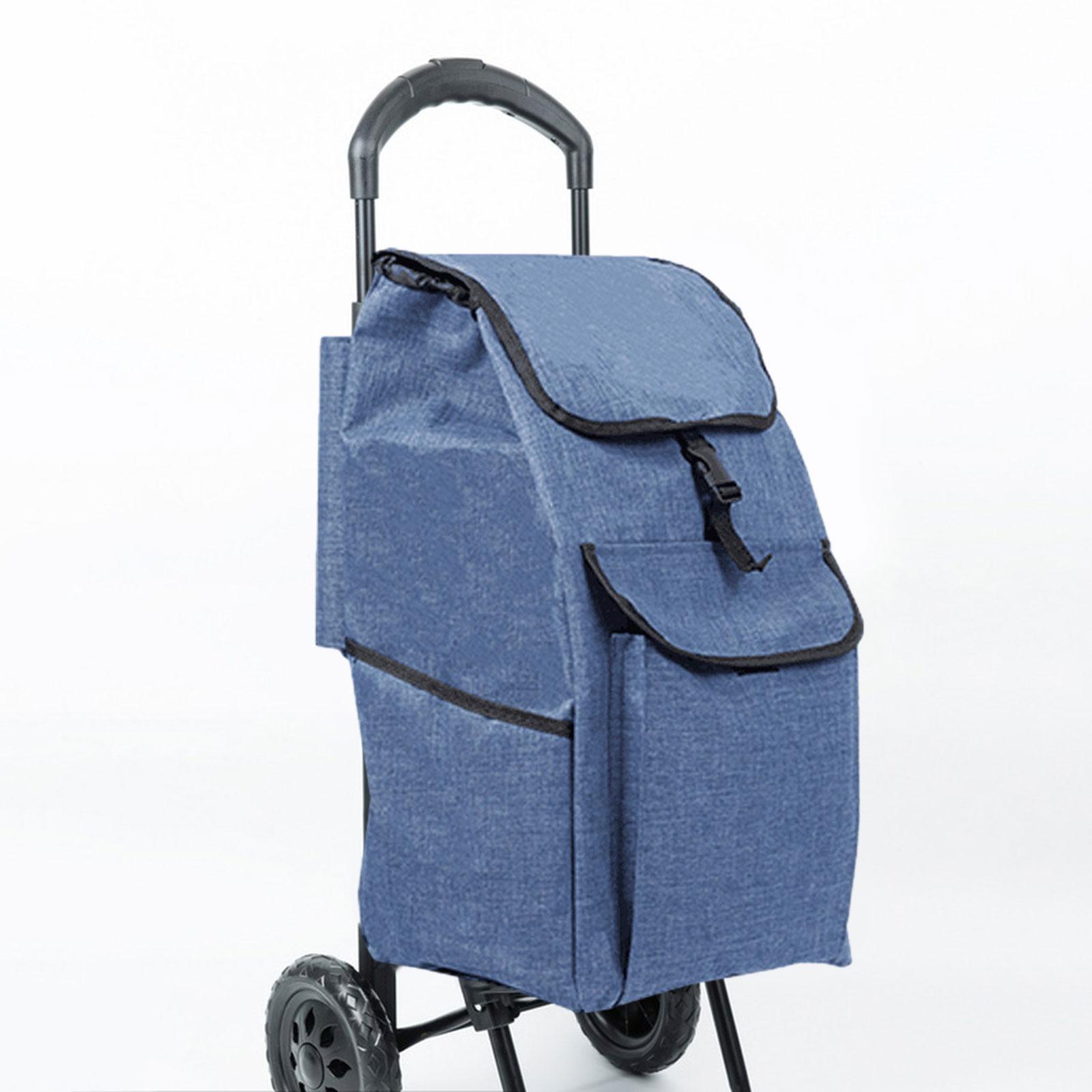 Ersättningsväska för shoppingvagnar med stor kapacitet, avtagbar hopfällbar handvagnsväska för hushållskontor, köksvagn: Grön