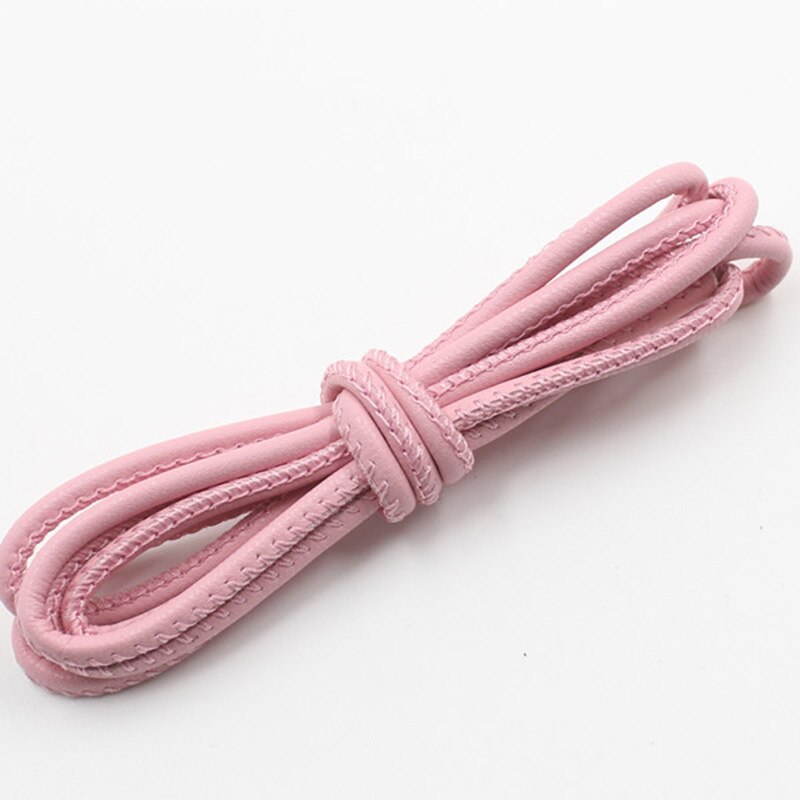 Meetee 5Meter 3 Mm Hoge Handmatig Geweven Ronde Lederen Touw Schapenvacht Cord Diy Armband Lederen Touw Accessoires CD021: Pink