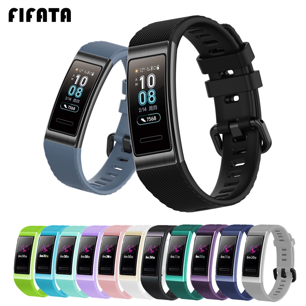 FIFATA Sport Silicone Watch Strap For Huawei Band 3 Pro 4 Pro Bracelet Wrist Strap Replacement Watchband For Huawei 4pro 3pro