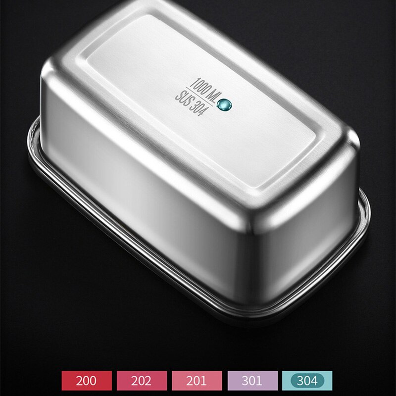 Microwave Lunch Box BPA Free 304 Stainless Steel Refrigerator Crisper Fruit Vegetable Fresh-keeping Box Sealed Food Lunch Box