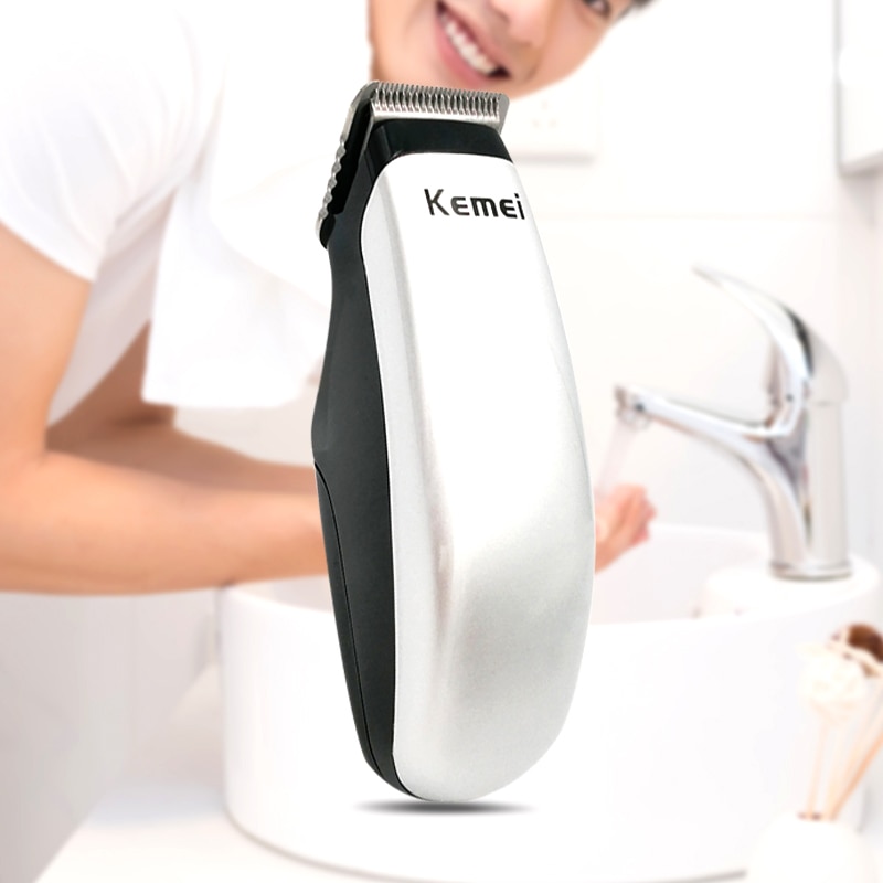 Mini cortadora de pelo Kemei KM-666, cortadora de pelo eléctrica, máquina cortadora de barba masculina, afeitadora de peluquero con batería