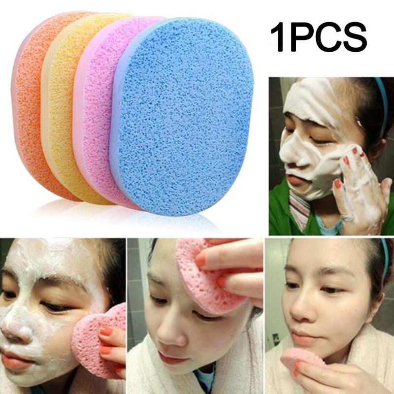 Esponja para cosméticos Konjac Konnyaku Natural, limpieza profunda del rostro, maquillaje en polvo, herramientas de 6 colores