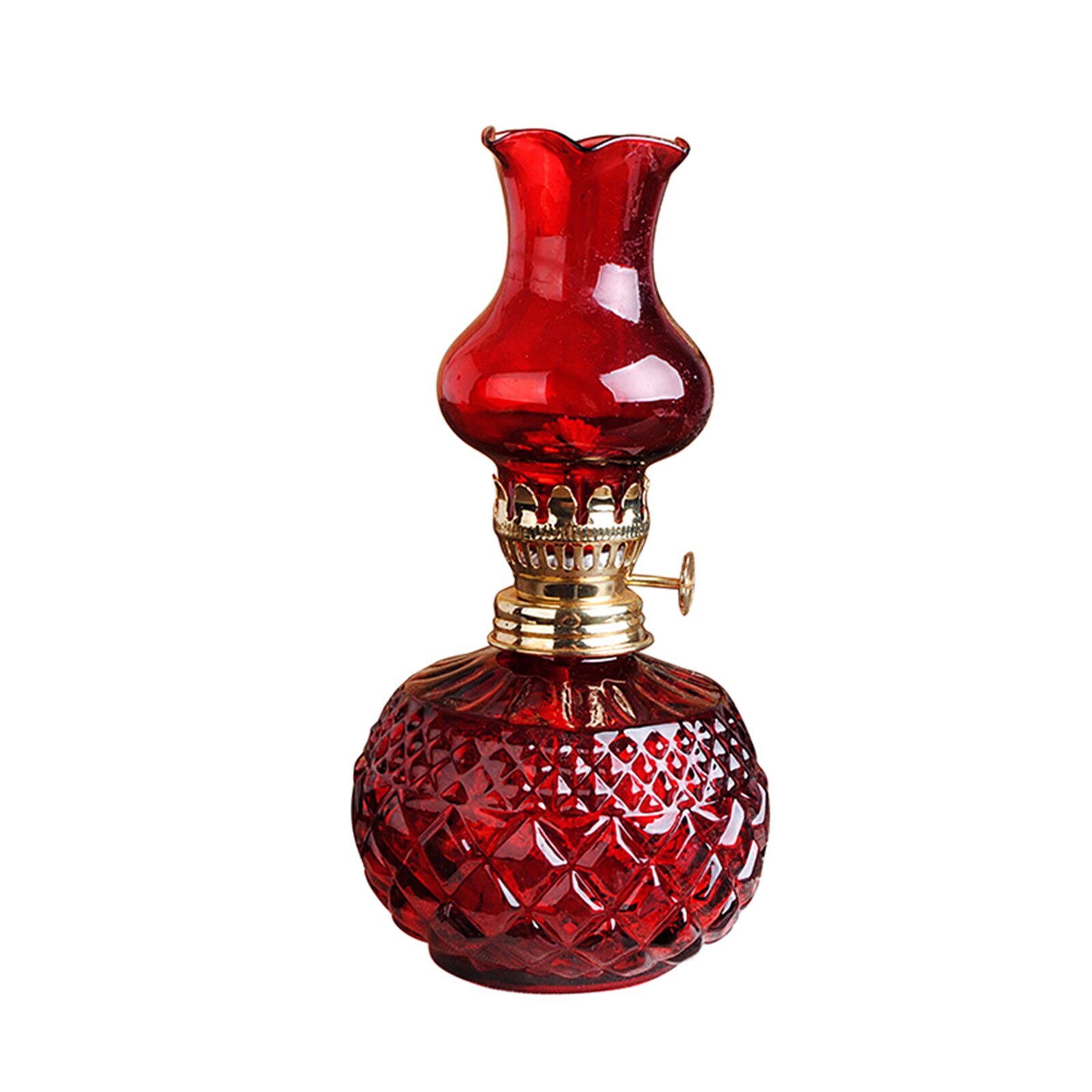 Glass Kerosene Lamp Couple Romantic Lamp With Translucent Valley Horse Lamp Outdoor Tent Camping Romantic Lamp Decoration: Red