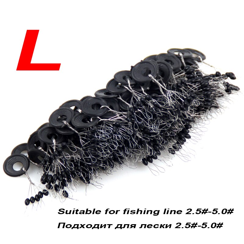 600 Uds 100 grupos/Set tapón de goma de frijoles Oval Space Bean pesca flotador de corcho de pesca conector de línea de accesorios PJ208: L