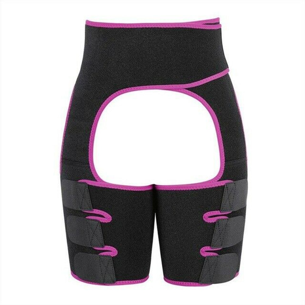 Newly 2-in-1 Butt Lifter Thigh Trimmer Training Ultra Light Support Shapewear High Waist DOD886: Purple / L