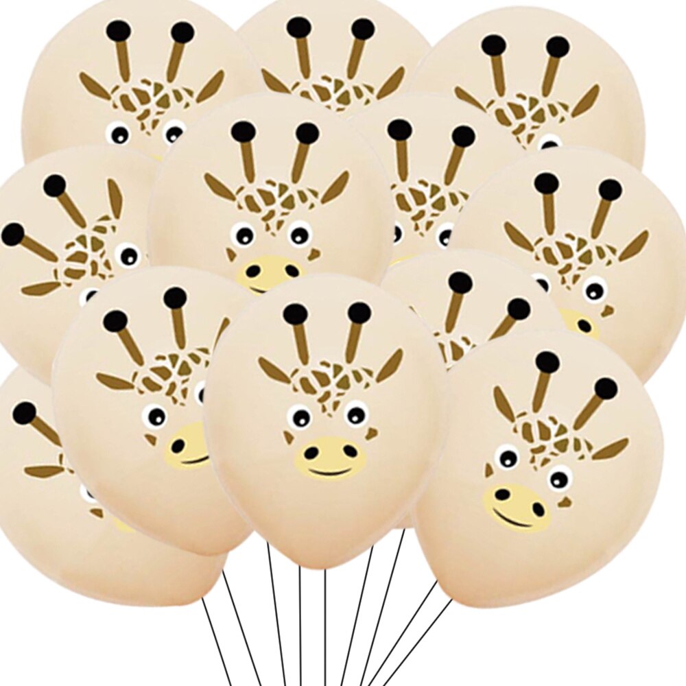 10Pcs Bos Dier Ballon Jungle Safari Verjaardagsfeestje Decoratie Cartoon Leeuw Tijger Ballonnen Voor Kinderen Party Diy Supplies