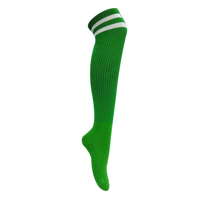 Professionelle Erwachsene kinder Lange Team fußball socken Über Knie-hohe Baumwolle gestreiften kinder Socken Männlich Weiblich Sport Fußball socken: green / kids size 26-36