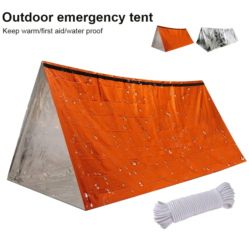 Waterproof Emergency Tent Survival Shelter Thermal Insulated Blanket SOS Sleeping Bag for Hiking/Camping
