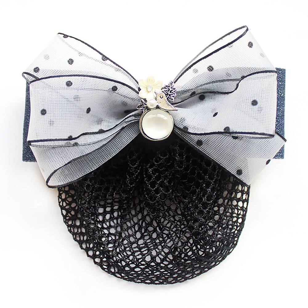 Redecilla para el pelo para baile de Ballet, moño coreano, redecilla, paquete de Scrunchie, Clip para el pelo, moño para el pelo con lazo desmontable, pasador de satén, Clip para cola de caballo: Rosa