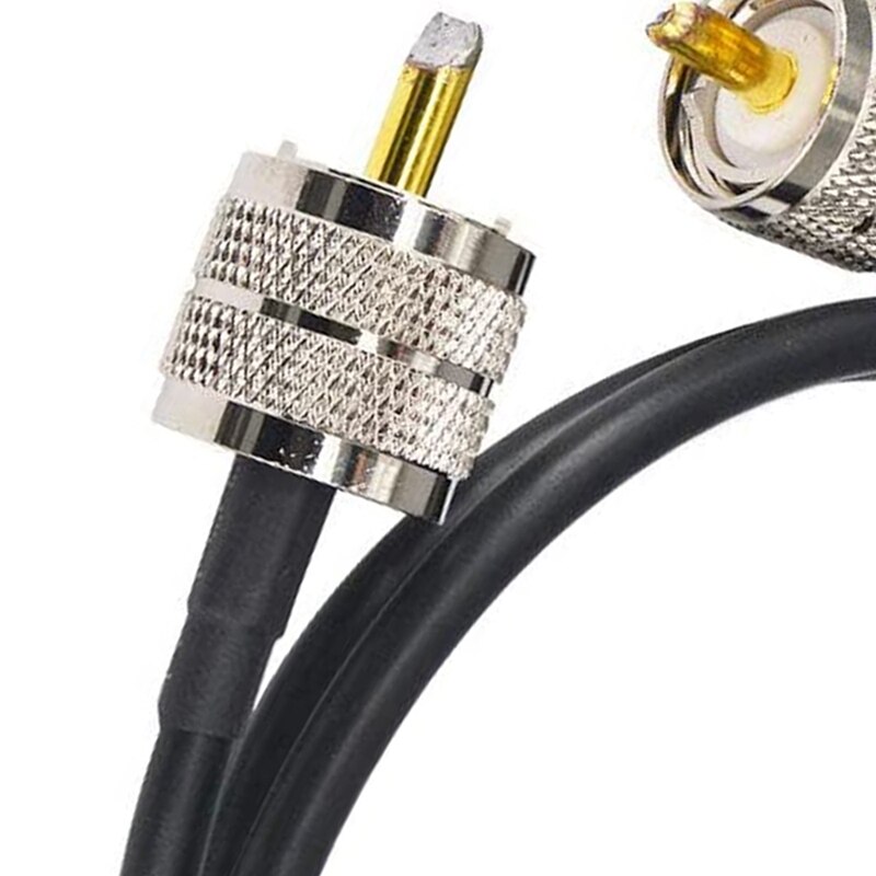 MOOL Pack Of 2 CB Radio Antenna Cable 50Cm PL259 UHF Male To Male RG58 Coaxial Patch Lead For Amateur Ham Radio CB Marine